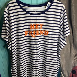 Striped old navy t shirt, plus size 3x women’s